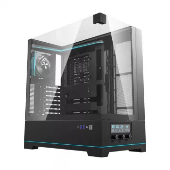 Korpusas Darkflash DY450 PRO (juodas) + 1 ventiliatorius