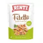 Šlapias šunų ėdalas RINTI Filetto Duck antienos filė su daržovėmis 100 g paketėlis, pilnavertis pašaras, 15% baltymų, 1% riebalų, 81% drėgmės