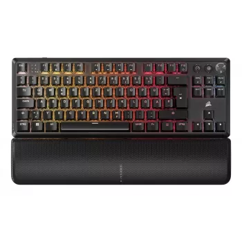 Corsair K70 CORE TKL klaviatūra žaidimams USB + RF belaidis + Bluetooth QWERTZ vokiška juoda