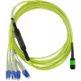 MPO/APC-4xLC vienmodis šviesolaidinis kabelis BlueOptics MPO12-4DLC-SM-1 1 metras