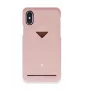 VixFox Card Slot Back Shell apsauginis dėklas iPhone X/XS – rožinis su kortelių kišene