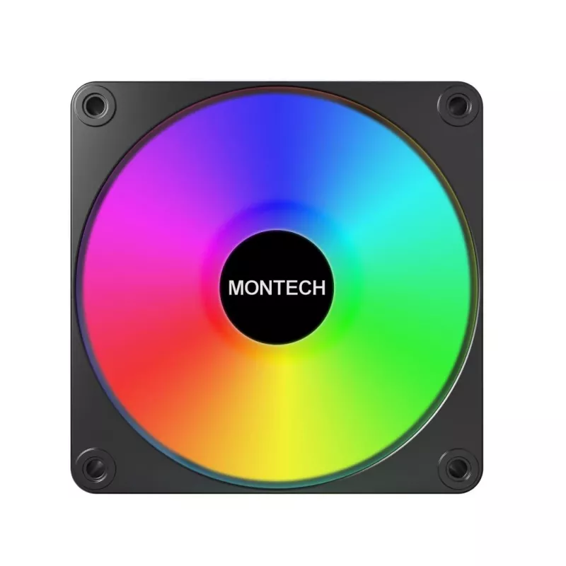 Montech GF120 V2 ARGB 120 mm kompiuterio korpuso ventiliatorius juodas 1 vnt.