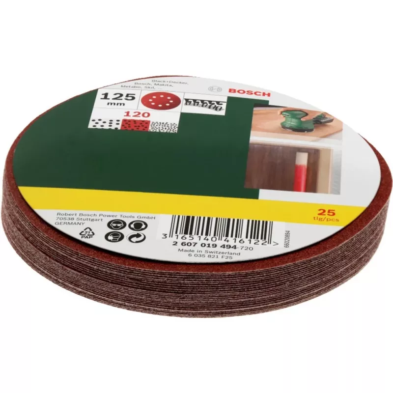 Šlifavimo lakštų rinkinys Bosch 2 607 019 494 – 25 vnt.