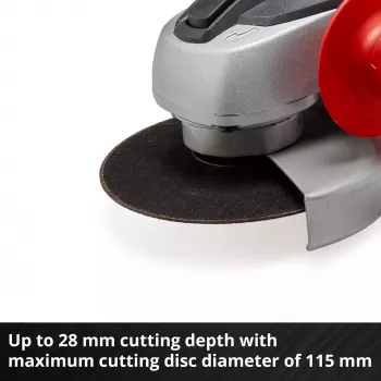 Belaidis kampinis šlifuoklis EINHELL TC-AG 18/115 Li 4Ah