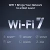 Stalinis maršrutizatorius MERCUSYS MR47BE — trijų juostų Wi‑Fi 7 (2.4/5/6 GHz), 9300 Mbps, 3× RJ‑45, 2.5GbE, 6 išorinių antenų