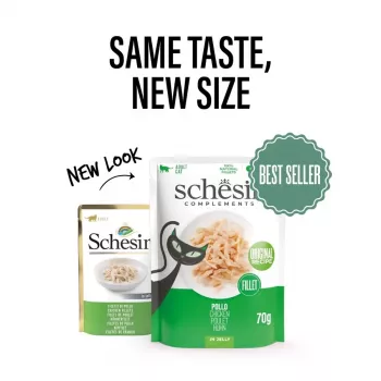SCHESIR Vištienos filė želėje – šlapias ėdalas katėms – 70g
