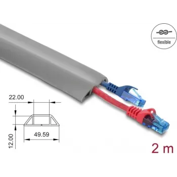 Kabelių mova DELOCK 20767 PVC Pilka 1 vnt