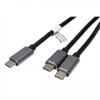 ROLINE USB-C laidas, 24 kontaktų USB-C (M) į 24 kontaktų USB-C (M), USB 2.0, 1,85 m, 100 W, juodas (11.02.8308)