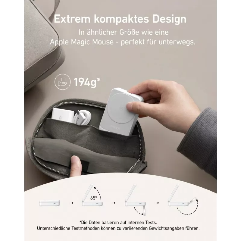 Anker MagGo 3-in-1 15W sulankstoma balta EU belaidė įkrovimo stotelė