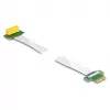 DeLOCK Riser Card PCI Express x1 kištukas į x1 lizdą 90° kampu su FPC kabeliu 30 cm