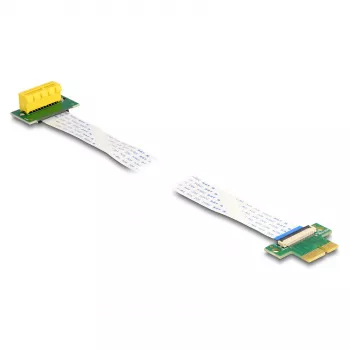 DeLOCK Riser Card PCI Express x1 kištukas į x1 lizdą 90° kampu su FPC kabeliu 30 cm