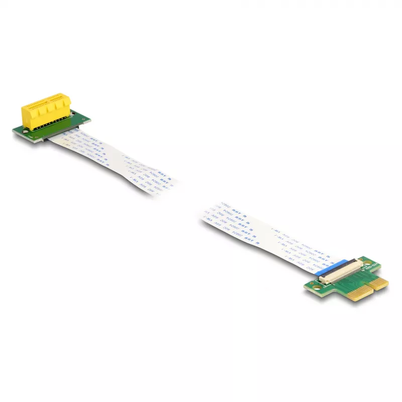 DeLOCK Riser Card PCI Express x1 kištukas į x1 lizdą 90° kampu su FPC kabeliu 30 cm