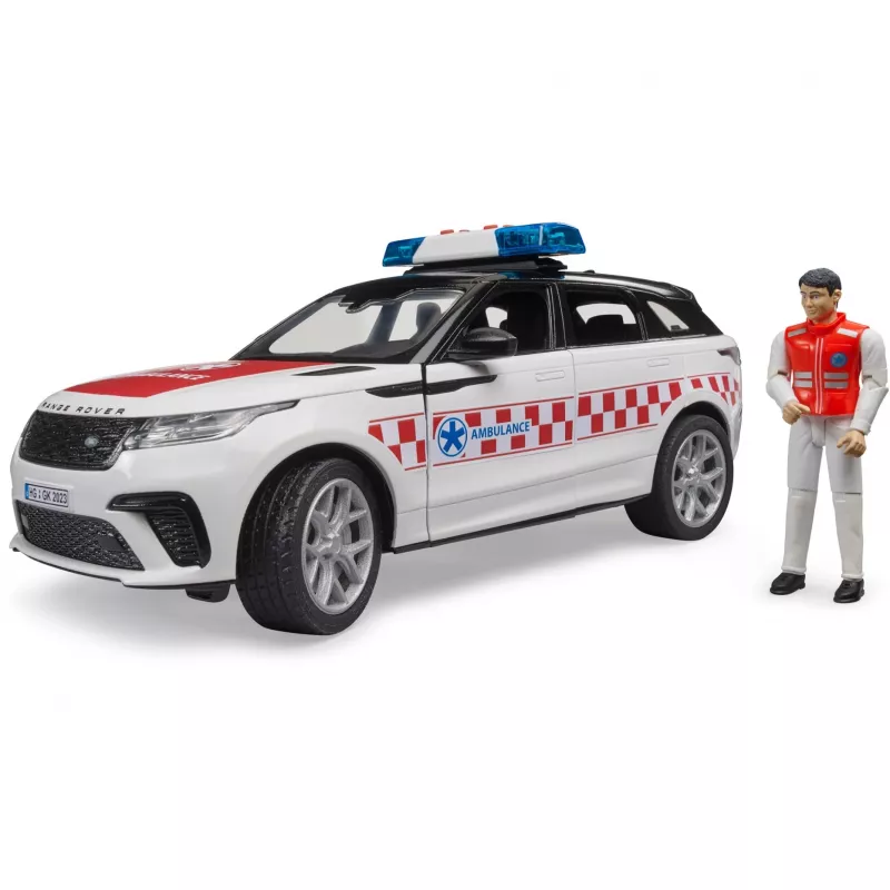 Automobilis Range Rover Velar Fire Engine su figūrėle
