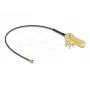 DeLOCK antenos laidas SMA 90° PCB mova koaksialinis 0,15 m I-PEX MHF1 juodas auksinis