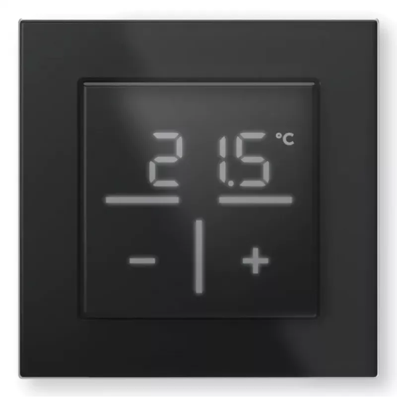 Sieninis termostatas Homematic IP su CO₂ jutikliu – mechaninis, juodas, 230 V, IP20