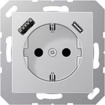 JUNG A1520-15CAAL – Kištukinis lizdas F tipo, plastikinis, IP20, 16 A, 50/60 Hz