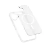 Crong Hybrid Matte Magnetic dėklas iPhone 17 — permatoma balta, PC+TPU