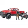 Dodge RAM 2500 Power Wagon su priekaba ir motociklu Ducati 02502 BRUDER