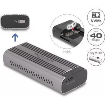 DeLOCK 42029 SSD korpusas USB Type-C 40 Gbps M.2 NVMe PCIe