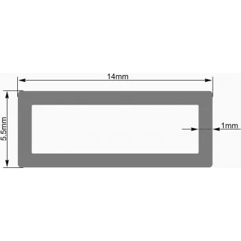 EUROLITE tuščias vamzdelis 14x5,5mm skaidrus LED juostai 2m (51202702)