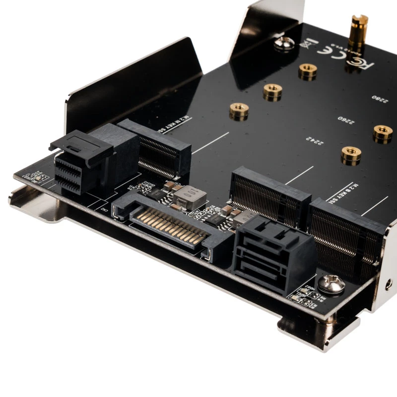 SilverStone SST-SDP12 3,5" šachtos adapteris 2x M.2 SATA ir 1x M.2 NVMe SSD