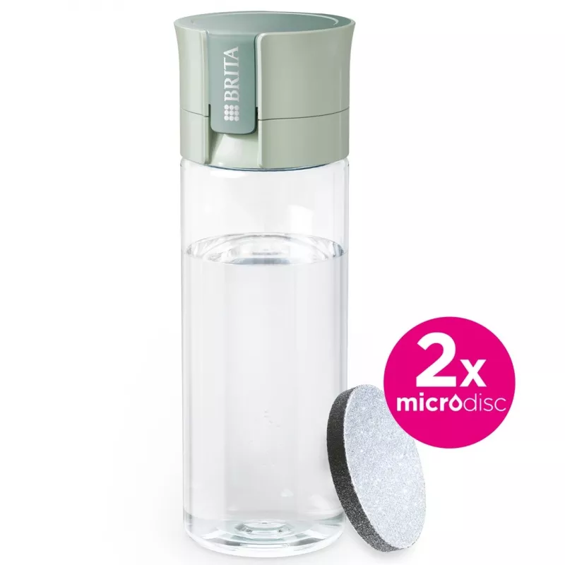 Daugkartinio naudojimo vandens butelis BRITA Fill&Go Vital 600 ml su įmontuotu MicroDisc filtru, Žalias