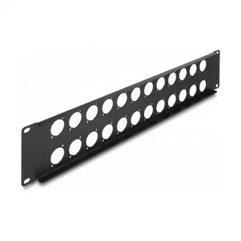 DeLOCK 88055 priedas – 2U montavimo skydelis 19 inch stelažui, juodas