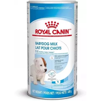 Pieno milteliai šuniukams Royal Canin Babydog Milk 400 g – paukštienos skonis, 33% baltymų, 39% riebalų, vitaminai ir mineralai