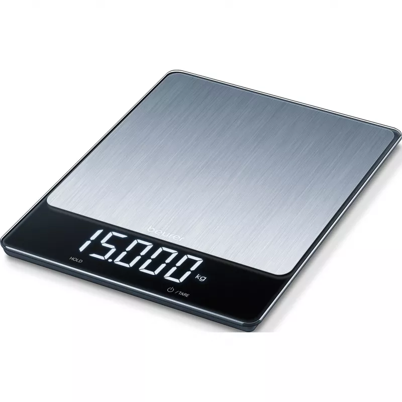 Virtuvinės svarstyklės Beurer KS 34 XL nerūdijančio plieno, talpa 5 kg, tikslumas 1 g