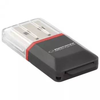 Esperanza EA134K kortelių skaitytuvas juodas, sidabrinis, permatomas USB 2.0