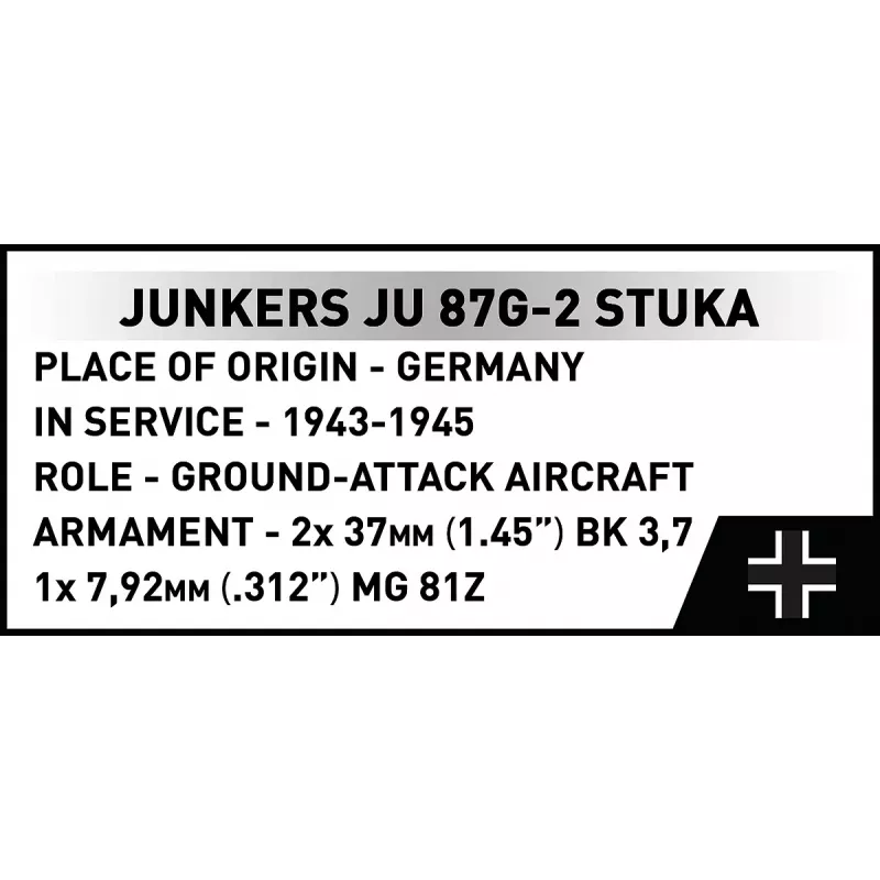 Statybinis rinkinys Cobi Blocks Junkers JU 87G-2 Stuka 571 detalių modelis