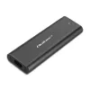 Qoltec 50312 M.2 NVMe SSD dėžutė, USB Type-C, juodos spalvos