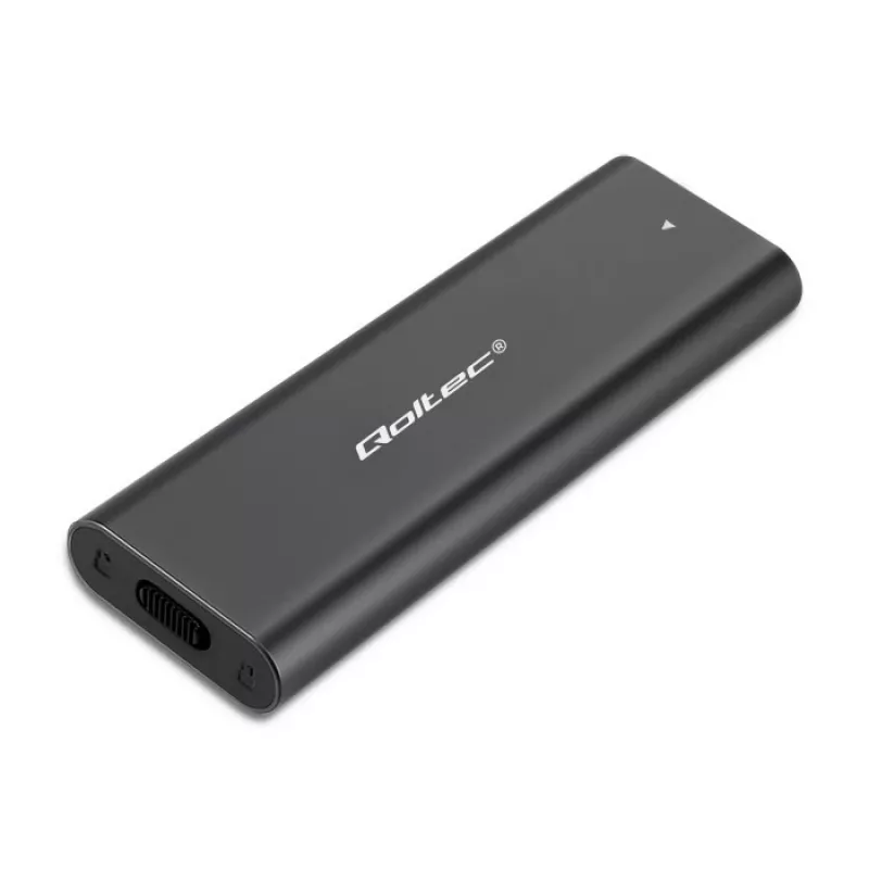 Qoltec 50312 M.2 NVMe SSD dėžutė, USB Type-C, juodos spalvos