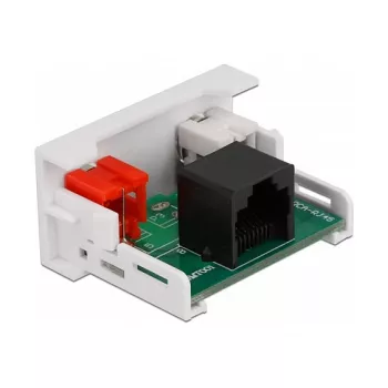 DeLOCK Easy 45 modulis 2 x RCA lizdas (motina) į RJ45 lizdą (motiną) 22,5 x 45 mm