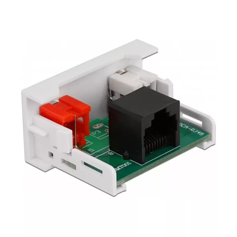 DeLOCK Easy 45 modulis 2 x RCA lizdas (motina) į RJ45 lizdą (motiną) 22,5 x 45 mm
