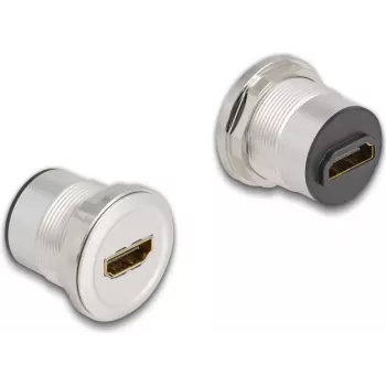DeLOCK 88191 Sieninis HDMI lizdas 2× HDMI juodas sidabrinis