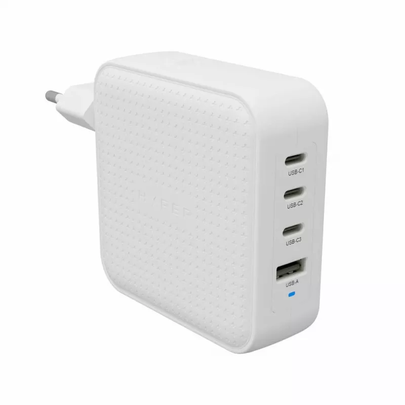 Hyper HyperJuice 100W USB-C GaN kelioninis įkroviklis 3C+1A - Baltas (HJ1002WHWWGL)