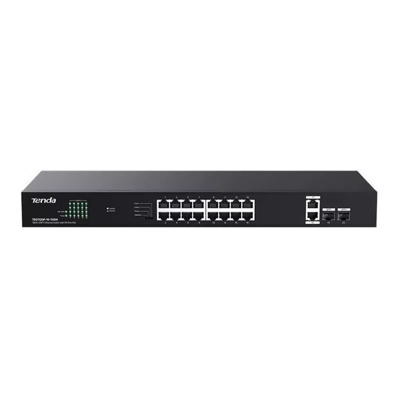 Switch TENDA TEG1120P-16-150W PoE+ Gigabit 16x 1Gb/s, 135W PoE biudžetas