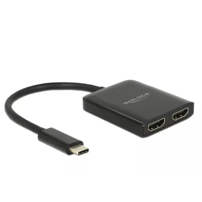 HDMI vaizdo skirstytuvas DeLOCK 87719, USB-C → 2× HDMI, 4K