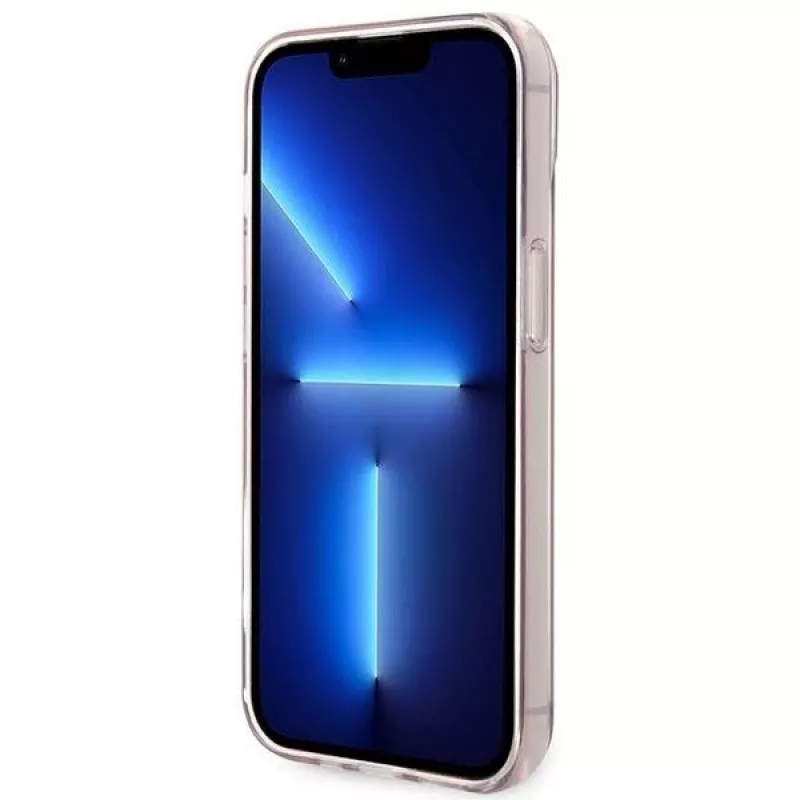 Karl Lagerfeld KLHCP14MCTRI kietas dėklas iPhone 14 Plus / 15 Plus 6.7 rožinis / rožinis permatomas Choupette Body