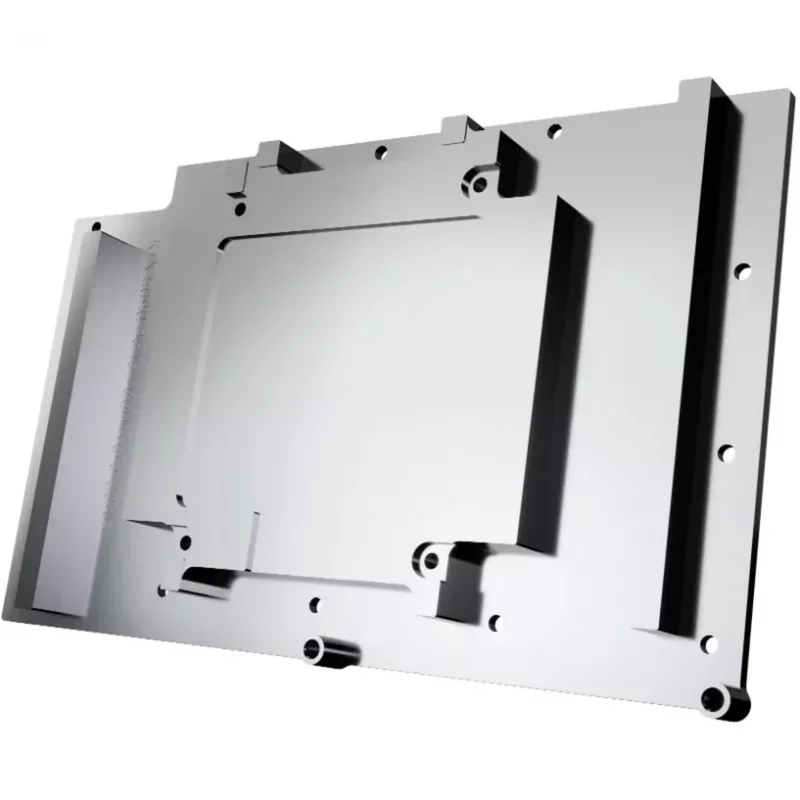 Alphacool 10259 galinė plokštė iš aliuminio, chromo ir vario, juoda, 153,3 mm