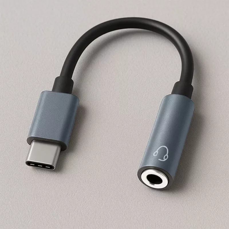 USB C į 3,5 mm lizdo adapteris, 10 cm