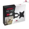 Sieninis TV laikiklis MACLEAN MC-742 iki 42 colių (106,7 cm), pakreipimas -12°/+12°, VESA 75x75–200x200, maks. apkrova 30 kg, juodas