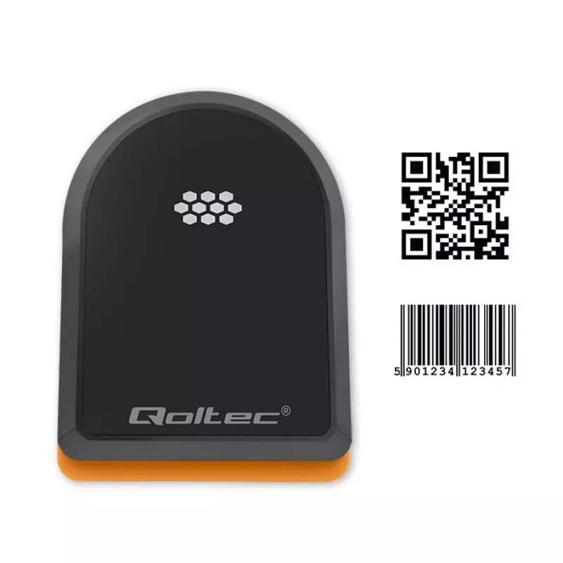 Belaidis brūkšninių kodų skaitytuvas QOLTEC 50878 1D/2D su dokavimo stotele