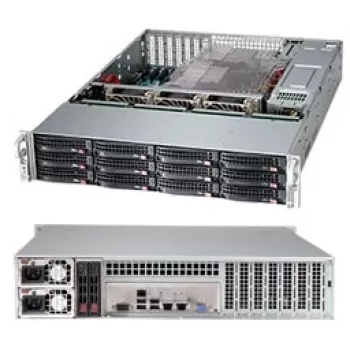 Serverio korpusas Supermicro CSE-826BAC12-R1K23LPB 2U stelažinis juodas 1200 W