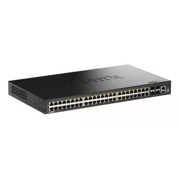 D-Link 52 prievadų valdomas PoE+ jungiklis su 4 x 10G SFP+ prievadais