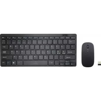 Renkforce RF-KMC-410 belaidė klaviatūra ir pelė, vokiškas išdėstymas QWERTZ, juoda (RF-4509132)