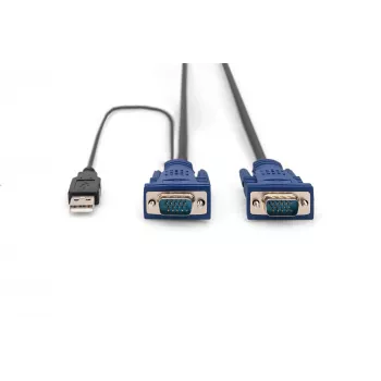 KVM laidas USB Digitus DS-19232 3 m PS/2