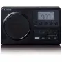 Nešiojamas radijas Lenco MPR-035BK – FM/AM, maitinimas iš tinklo arba baterijų, 2,5 colio LCD, 20 FM išankstinių nustatymų, 3,5 mm išėjimas