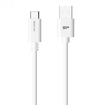 USB laidas Silicon Power Boost Link PVC LK10AC 1m USB A USB C Baltas